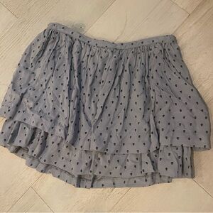 Zadig & Voltaire Tango Girls Teen 14 NWT Gray Skull Print Mini Skirt Viscose